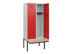 locker met bank,HxBxD 1950x800x815mm,2vak,vak B 400mm,cilinderslot