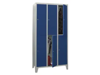 lockerkast,HxBxD 1850x1200x500mm,3x2vakken,RAL7035,front RAL5010 - 2