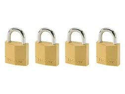 Hangslot MasterLock 4 gelijksluitend messing 20mm