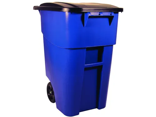 Brute-rolcontainer Met Deksel 189.3 Liter Blauw Rubbermaid