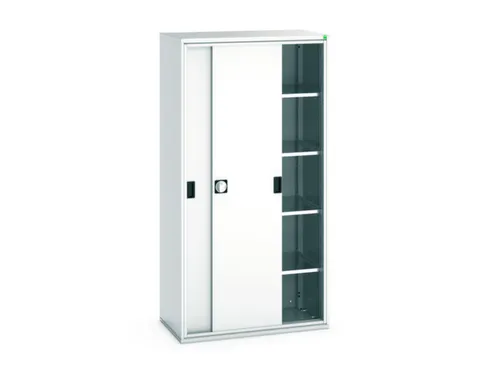 werkplaatskast 2000x1050x550mm 4xStalen bodem RAL7035 front RAL7035