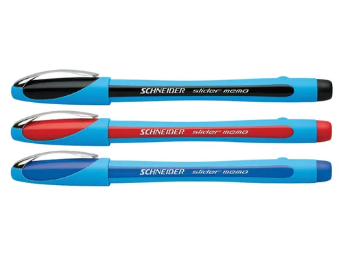 Balpen Schneider Slider Memo Blauw Extra Breed