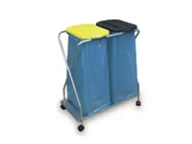 OUTLET Lichte Afvalverzamelaar 2x70/120 liter 1010x750x500mm Verrijdba