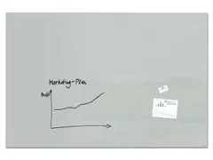 Glasmagneetbord Artverum grijs 120x180x1.8cm incl.2 magneten