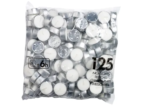 Home Professionele Theelichten 6 uur Wit 6 zak x 125 stuks