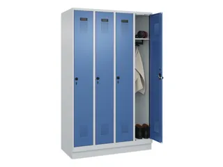 locker,HxBxD 1950x1200x500mm,4vak,vak B 300mm,draaigrendel,sokkel - 1