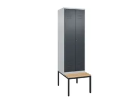 locker voor scheiding van kleding,HxBxD 2120x600x815mm,2vak