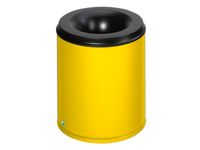 prullenmand zelfblussend 80 liter HxØ 560x465mm kop zwart geel