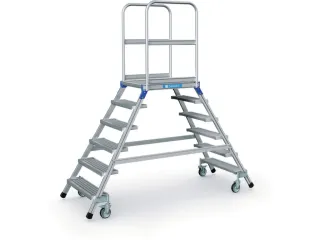 Bordestrap Aluminium Bordes 1440x 600x 800mm 2x6treden Rooster - 4
