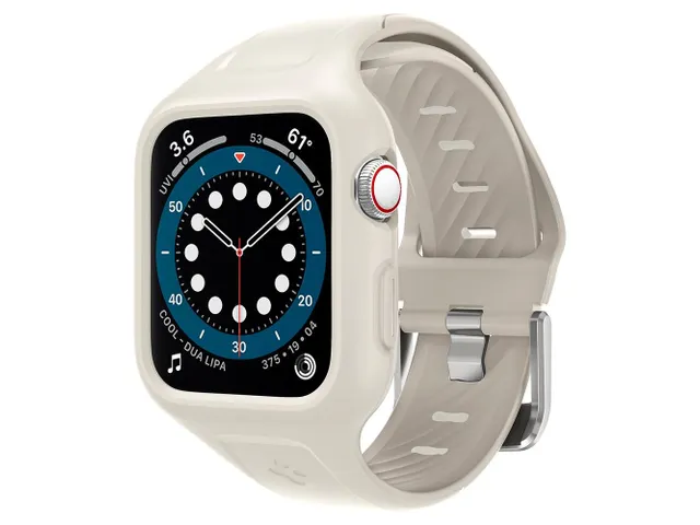 Spigen Liquid Air Pro Case Apple Watch SE 40mm Band Wit Silicone