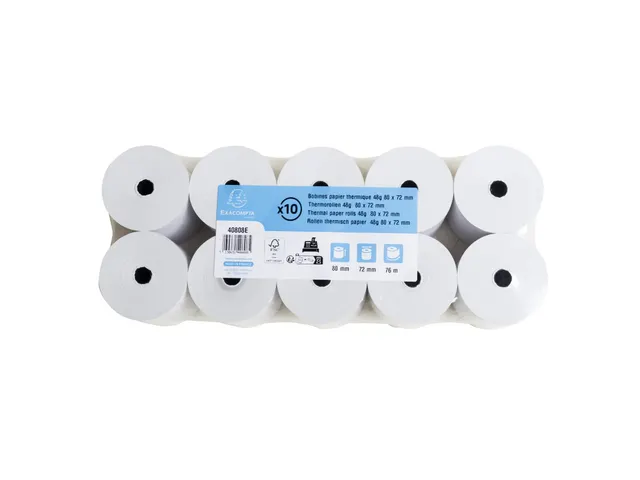Rollen Voor Kastickets 80x80x12x76, 1 Thermische Laag 55g