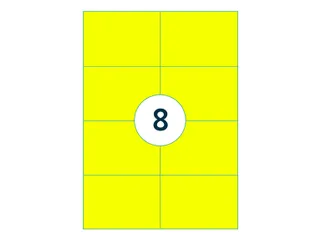 Etiket Rillprint 105x74mm fluorgeel 800 etiketten - 4