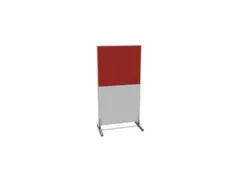 scheidingswand,HxB 1545x800mm,MP-lichtgrijs,BN4011-rood