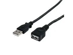 90cm USB 2.0 Verlengkabel A naar A Zwart M/F