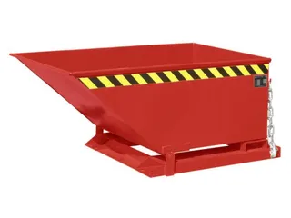 Kiepbak Staalplaat 610x840x1390mm Inh. 0.40m³ 300kg Rood - 1