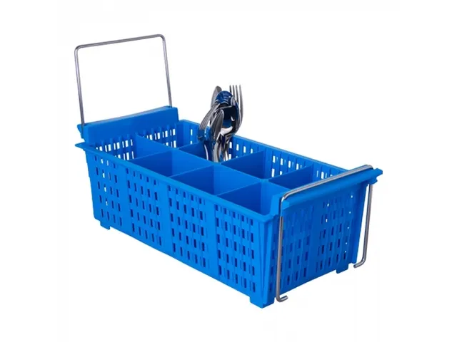 CaterRacks Bestekdraagkorf 8-delig kunststof Blauw met grepen