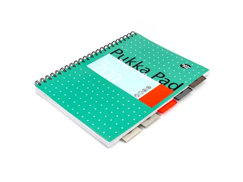 Projectboek Pukka Metallic A4 lijn 5-tabs 200 pagina's 80gr groen