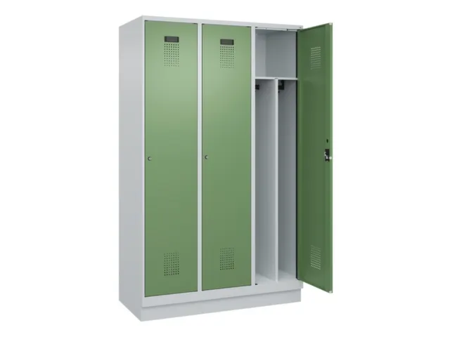 locker voor scheiding van kleding,HxBxD 1950x1200x500mm,3vak