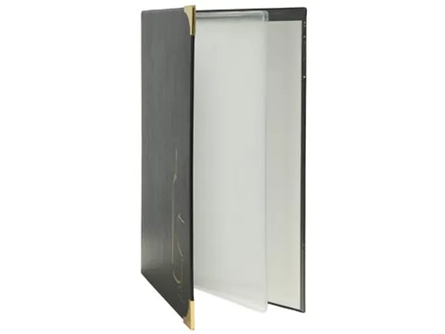 Securit Menukaart Basic Ft A4 4 tas, Zwart lederlook