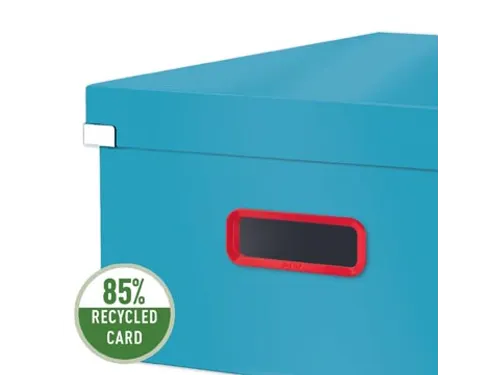Cosy Click & Store grote opbergdoos blauw 85% gerecycled karton