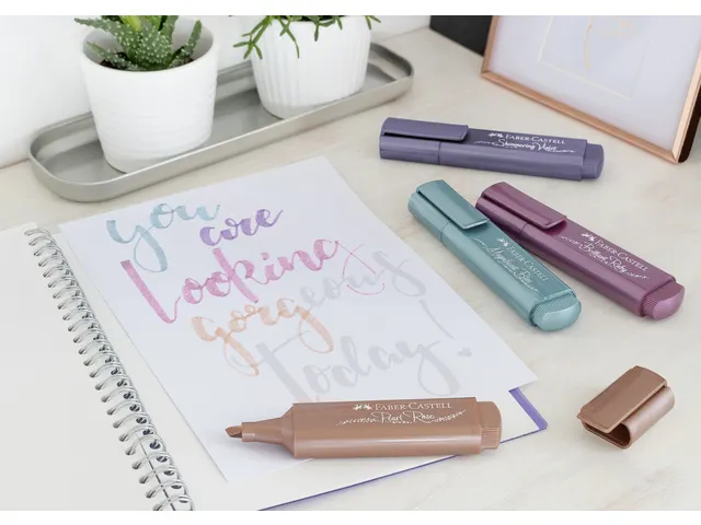 Tekstmarker Faber Castell Metallic roze