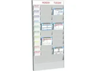 OUTLET kantoorplanner,basismodule,20vakken,HxBxD 976x456x44mm - 1