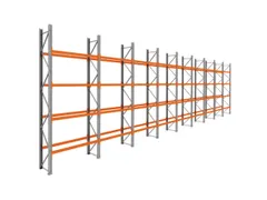 palletstelling,basis+8xaanbouw,HxBxD 4620x17425x750mm,vakl. 3000kg