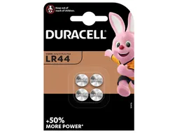 Batterij Duracell knoopcel 4x LR44 alkaline Ø11,6mm