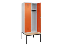 locker met bank,HxBxD 2120x800x815mm,2vak,vak B 400mm,cilinderslot