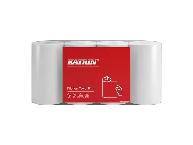 Keukenrol Katrin 2-laags 64 vel wit 87075