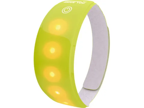 Lichtband Geel 5 Rode Leds Velcro Batterij