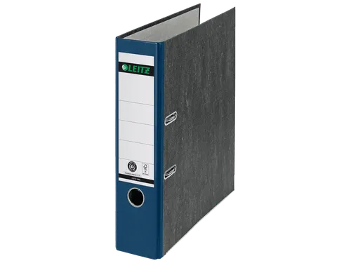 Ordner Leitz 1080 A4 80mm blauw gewolkt 100% gerecycled karton