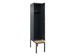 locker met bank,HxBxD 2120x400x815mm,1vak,vak B 400mm,cilinderslot - 1