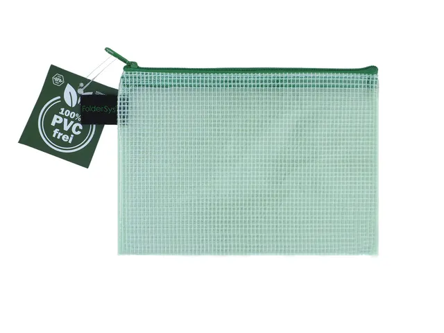 Trousse Foldersys A6 EVA sans PVC vert transparent