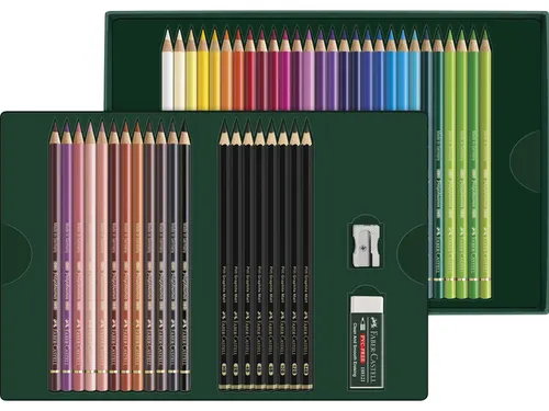 Tekenset Faber-Castell Polychromos en Pitt Grafiet Mat 50-delig