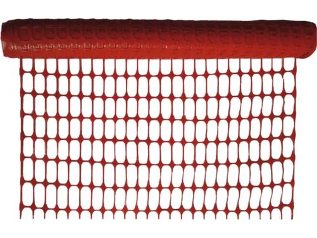 afzetgaas,HxL 1000x50000mm,maaswijdte 40x80mm,kunststof,oranje