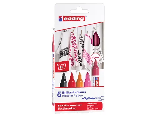 Viltstift edding 4500 textiel rond 2-3mm warm assorti