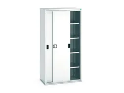 werkplaatskast 2000x1050x550mm 4xStalen bodem RAL7035 front RAL7035