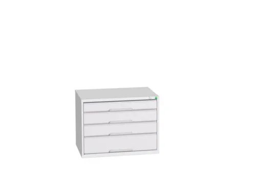 ladekast HxBxD 600x800x550mm 4laden romp RAL7035 front RAL7035