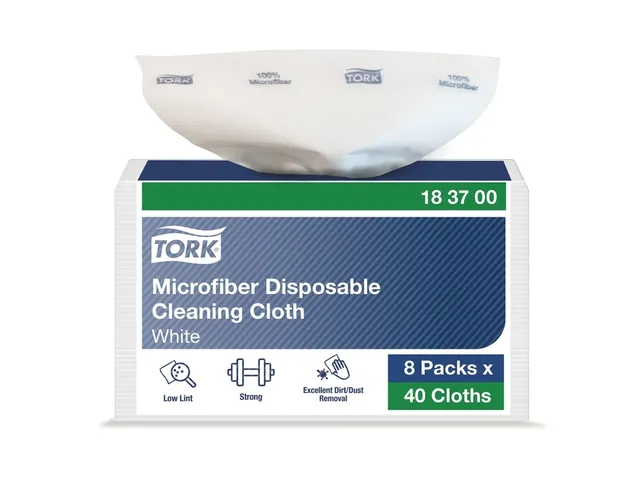 Microvezeldoek Tork Premium Disposable 40 vel wit 183700