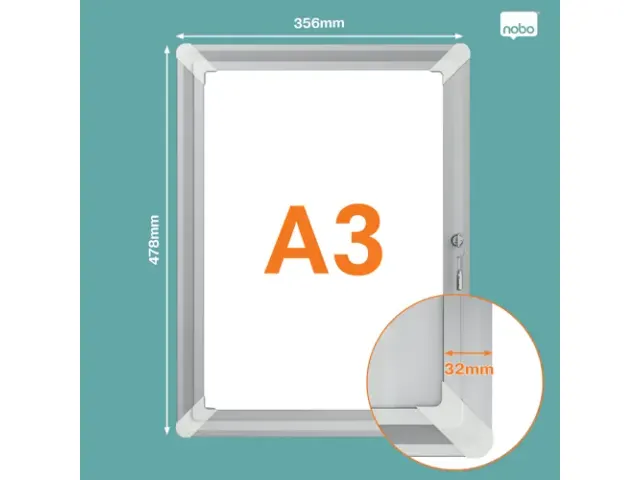 Kliklijst Nobo Premium Plus afsluitbaar A3