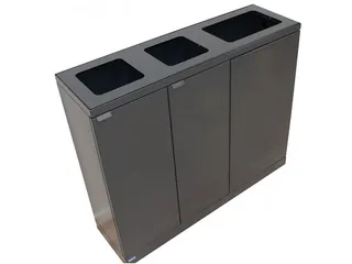 Bica 829 Afvalscheidingsunit 65+65+95 Liter Zwart - 1