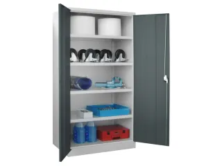 zwaarlastkast 1950x1040x630mm openslaande deuren RAL7035 front RAL7016 - 2