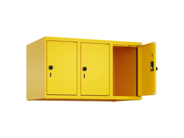 opzetkast,v. locker,3vak.,vak B 300mm,HxBxD 500x900x500mm,draaigrendel