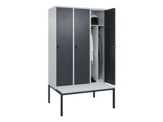 locker voor scheiding van kleding,HxBxD 2120x1200x815mm,3vak - 3