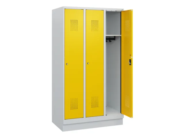 schoollocker,HxBxD 1630x900x500mm,3vak,vak B 300mm,cil.-slot,sokkel