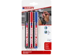 Viltstift edding 300 rond 1.5-3mm blister à 3 kleuren