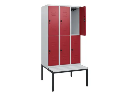 Dubbeldekse dekenkist,HxBxD 1950x900x815mm,3x2vak.,vak B 300mm
