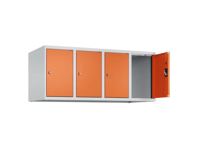 opzetkast,v. locker,4vak.,vak B 300mm,HxBxD 500x1200x500mm