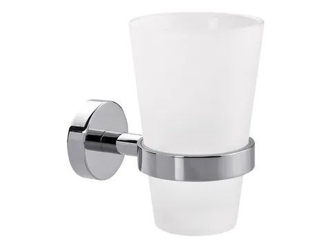 Bekerhouder tesa Smooz hoogglans verchroomd metaal zelfklevend